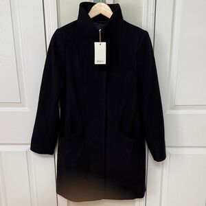 Quince Women's Classic Navy Blue Wool Coat